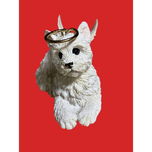 Dog Angel Ornament  Adorable Hand-Painted Resin Figurine Ornament - Picture 1 of 11
